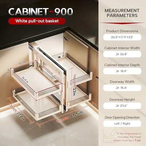 Blind Corner Cabinet Pull Out Organizer, 36" Cabinet, Soft Close - Image 2