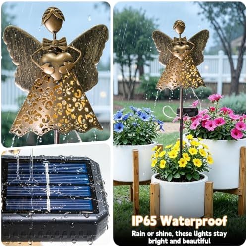 SRNPMIU Angel Solar Lights Outdoor Decor, Solar Angel Garden Decorations - Image 4