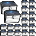 [20 Packs] Solar Motion Lights Outdoor, Ultra Bright Solar Fence Lights with Motion Sensor, IP65 Waterproof Security Light 3 Modes, 270° Lighting Angle, Wall Lights for Deck Patio Fence Garage Door by Claoner