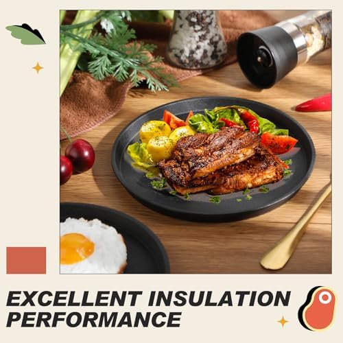 Maxdot 2 Pcs 7.5 Inch Cast Iron Grill Pan Round Pizza Pan Skillet for BBQ - Image 4