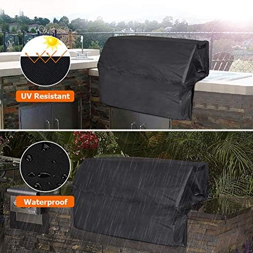 iCOVER Built-in Grill Cover 37 Inch, Heavy Duty Waterproof BBQ Grill Top Covers, Built in Grill Cover for Outdoor Grill, Outdoor Kitchen Barbecue Cover for Bull, Char-Broil, Napoleon, Weber and More - Image 7