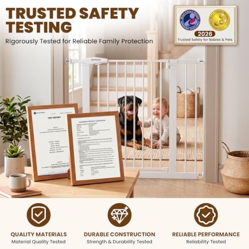 Mumeasy 36" Extra Tall Dog Gate,29.7"-40.5" Baby Gate for Stairs & Doorways - Image 3