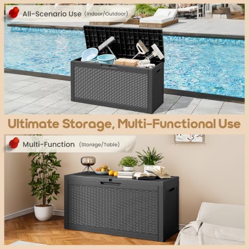 KAMABOKO Outdoor Storage Box, 70 Gallon Deck Box Outdoor Waterproof - Image 6