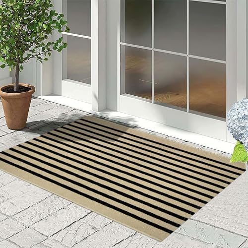 BUAGETUP Front Layered Door Mat 24"x35"Fall Striped Outdoor Rug Porch Decor - Image 6