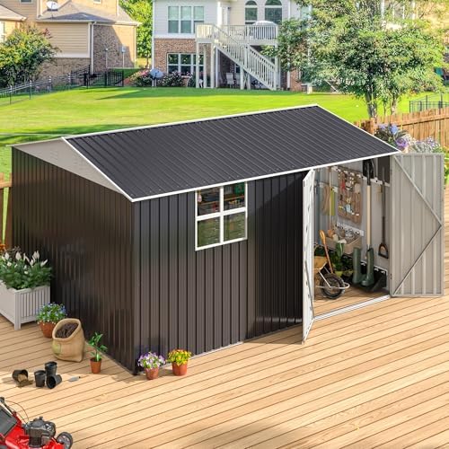 AirWire 12x10 FT Outdoor Metal Storage Shed with Window - Image 7