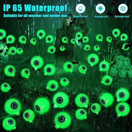 NBQQ Halloween Decorations Outdoor Solar Scary Eyeball Lights - Image 6