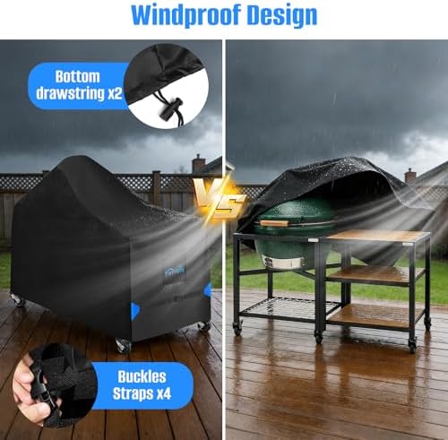 45 Inch Grill Cover for Kamado Ceramic Grills Heavy-Duty 600D - Image 6