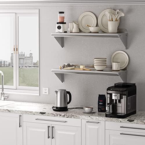 Garvee 12 in x 48 in Stainless Steel Shelf NSF Certified Appliance & Equipment Metal Shelving Mount Shelf with Backsplash for Kitchen, Restaurant, Garage, Laundry, Utility Room - Image 6