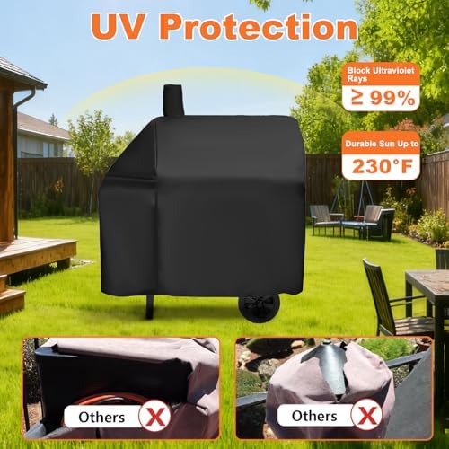 Grill Cover for Char Griller Grill Smoker 2823 2123 E2828 - Image 4