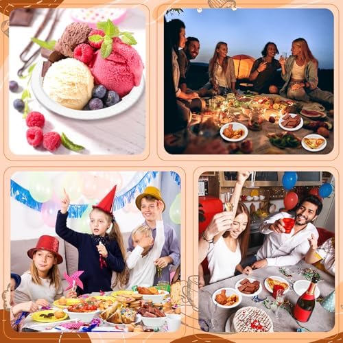30 Pack 12 oz White Disposable Plastic Bowls Dessert, Ice Cream, Salad, Soup Serving Cups for Party, Picnic, Food Snacks (White) - Image 7