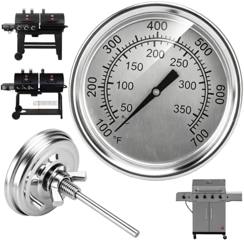 2'' Lid Temperature Gauge Parts for Chargriller Grill 5050 5650 5072 3001 by PETKAO