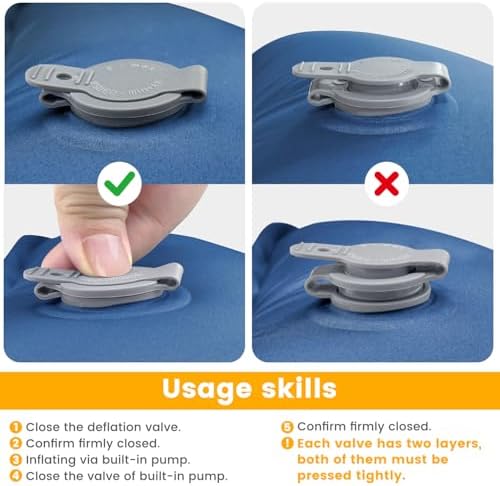 Sleeping Pad, Compact Sleeping Pad for Camping with Pillow Built-in Foot Pump, Inflatable Sleeping Mat for Travel Backpacking Hiking Sleeping Bag Tent, Outdoor Adventure Camp Gear - Image 4