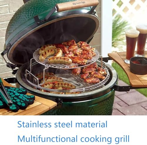 15.5" Multi-Level Cooking Grate System for BGE M, Big Green Egg Medium, Brinkmann Cook'N Cajun Charcoal Grill - Image 5