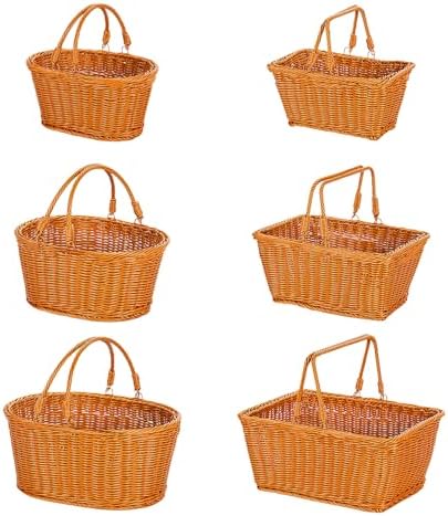 Elegant PE Handwoven Oval Storage Basket for Outdoor Camping Picnics and Home Decoration - Image 6