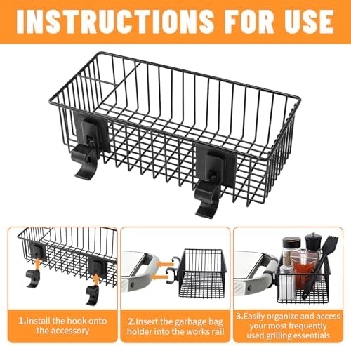 Organizer Kit for Weber Grill Accessories Mount on Weber Side Rail - Image 5