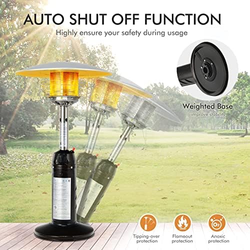 Tangkula Tabletop Propane Patio Heater with Adjustable Flame, 11,000 BTU - Image 7