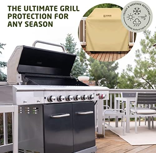 Zober 58 Inch BBQ Grill Cover for Outdoor Grill, Waterproof, Mustard - Image 2