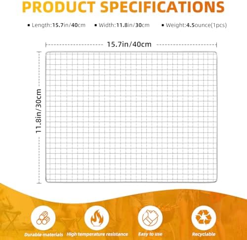 OSVINO 12 Pack Disposable Grill Topper, Heavy Duty Mesh Grate for BBQ - Image 3