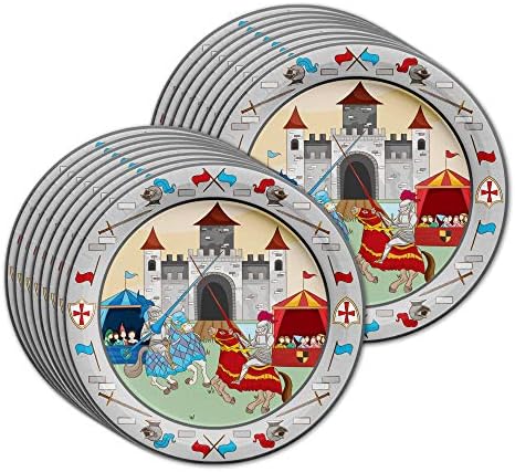 Medieval Knight Castle Birthday Party Supplies Set Plates Napkins Cups Tableware Kit for 16 - Image 2