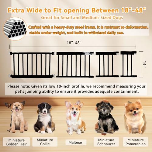 SHYUJAJIE Dog Gate for Small Dogs,14" Height Short Dog Gate - Image 2