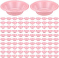 100 Pack 16oz Pink Disposable Plastic Bowls Dessert, Ice Cream, Salad, Soup Serving Cups for Party, Picnic, Food Snacks (Pink) by Unknown