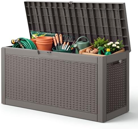 KAMABOKO 80 Gallon Outdoor Storage Box Waterproof Deck Box for Patio by KAMABOKO