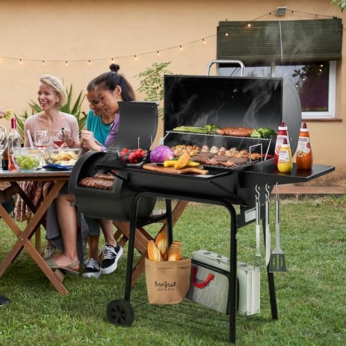 Royal Gourmet CC1830S BBQ Charcoal Grill and Offset Smoker, Outdoor Camping - Image 2