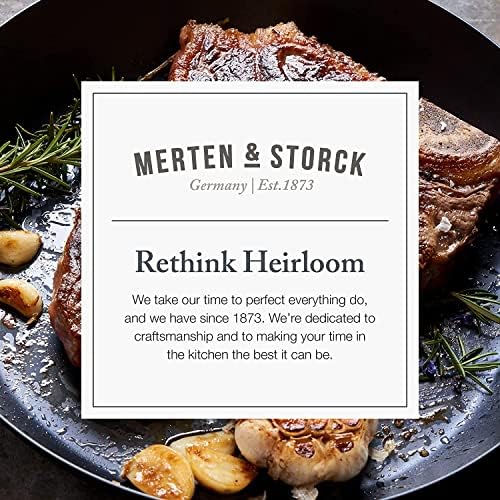 Merten & Storck Pre-Seasoned Carbon Steel 8” Frying Pan Skillet,Use on Induction,Stove and Grill,Durable,Even-Heating,for Searing,Grilling,Oven Use,and Campfire,Indoor/Outdoor,(Pack of 6) - Image 5