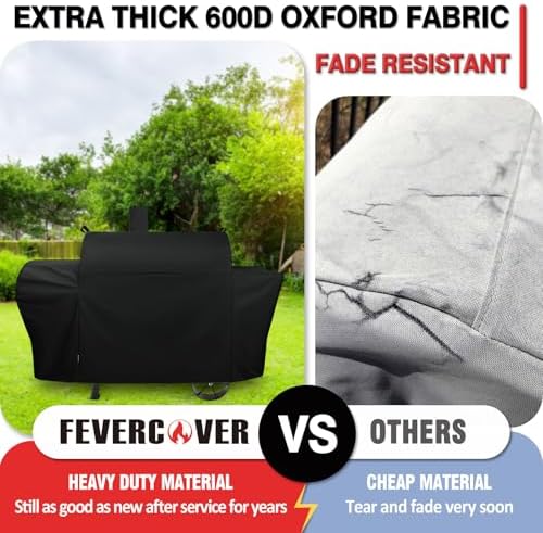 Grill Cover for Oklahoma Joe's Longhorn Combo Grill, Heavy Duty Waterproof Oklahoma Joe's Longhorn Combo Charcoal Gas Smoker BBQ Covers - Image 5