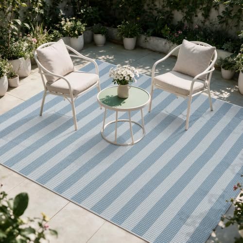OJIA Striped Area Rug 5'x7' Outdoor Rug, Washable Patio Rugs Camping Rug - Image 6