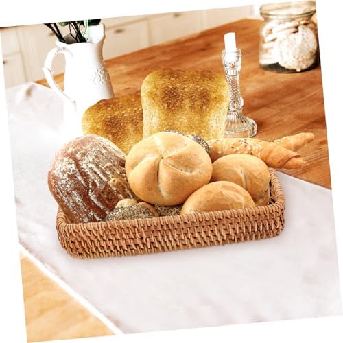 MAGICLULU 5pcs Rattan Storage Basket for Bread and Fruits Rustic Woven Organizer for Sundries for Picnics Weddings and Home Decor Craftsmanship Neat Edges - Image 3