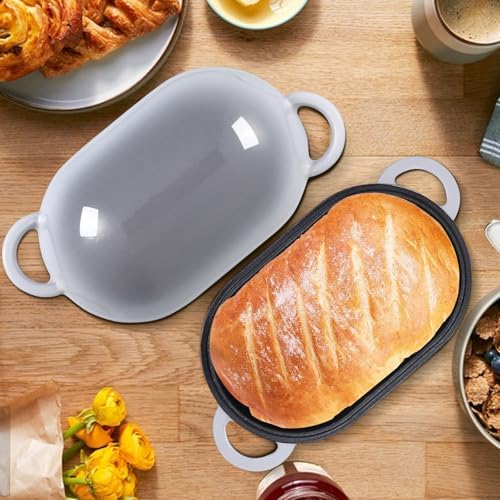 2.5 QT Enameled Cast Iron Sourdough Bread Oven, Loaf Pan with Lid - Image 7
