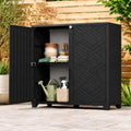ADDOK Outdoor Storage Cabinet,60 Gallon Waterproof Resin Patio Storage Cabinet with 1 Adjustable Metal Shelf, Upright Outdoor Cabinet for Garden Tools, Pool Supplies, Toys, Porch and Garage by ADDOK