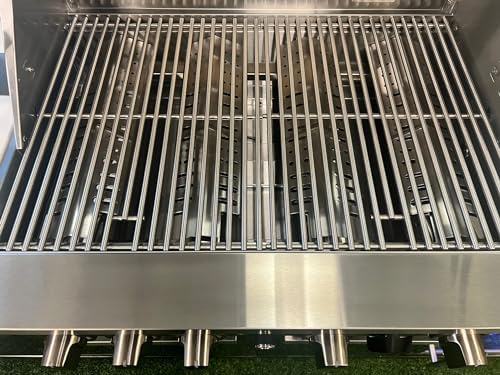 Mont Alp 304 Stainless Steel Replacement Grill Grates 14"W x 18"D (Set of 2) for MA-957RS / MA-957FCRS and Black MA-957 / MA-957FC Compact 70"W x 24"D x4 6"H Outdoor Kitchen Island BBQ Grill Models by MontAlpi