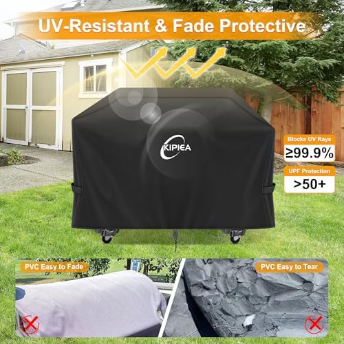 Kipiea 600D Heavy Duty Pellet Grill Cover for Camp Chef Woodwind Pro 36 & Woodwind 36, Waterproof Wood Pellet Smoker Cover with Windproof Buckles, UV Resistant, No Tear, No Fading - Image 6