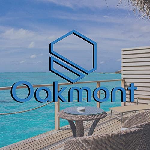 Oakcloud Oakmont Outdoor Furniture 3 Piece Conversation Bistro Set Rocking Chairs and Glass Top Table, Thick Cushions, Black Steel (Brown) - Image 7