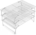 E-far Cooling Rack 15”x10”, 3-Tier Collapsible for Cooking and Baking by E-far