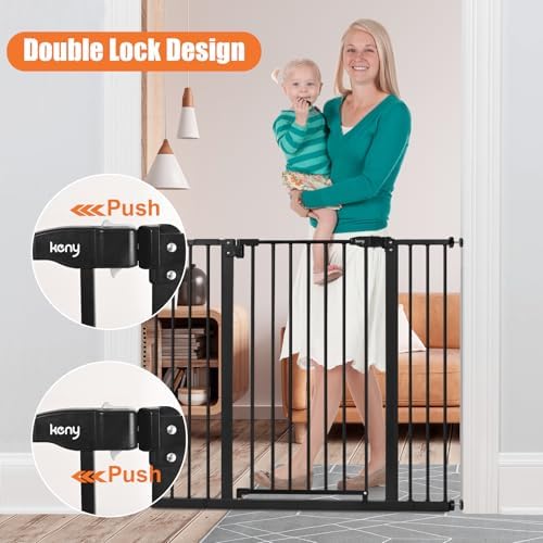 keny 36" Extra Tall Baby Gate for Stairs, 29-42.5" Wide Auto Close Dog Gate - Image 5