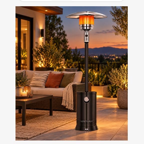 FOOWIN Patio Heater 48,000 BTU Outdoor Propane Heater with Wheels by Unknown
