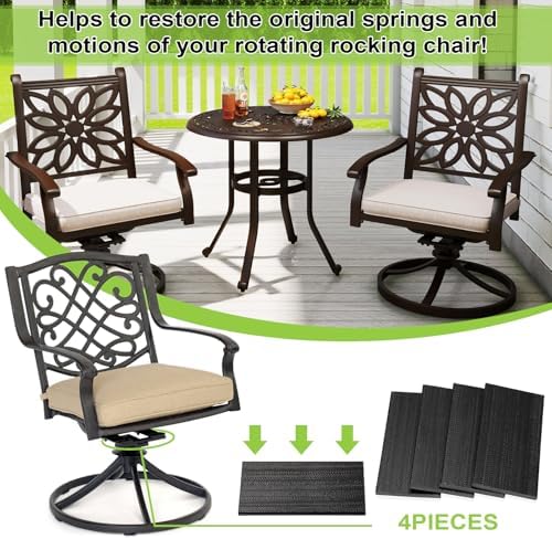 OwnMy 4 Pack Patio Rocking Chair Fiberglass Spring Plates Replacement Parts - Image 3