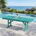 KINGYES Outdoor Dining Table,84'' HDPE Patio Table with Umbrella Hole,Aruba by KINGYES