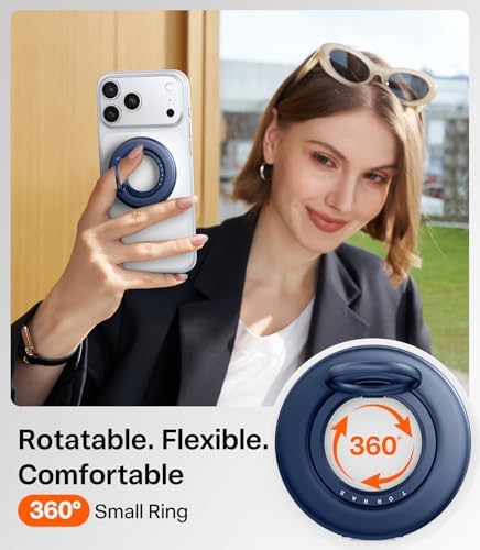 TORRAS 2025 Flagship 360 Magnetic Phone Grip Ring Holder Kickstand, Blue - Image 3