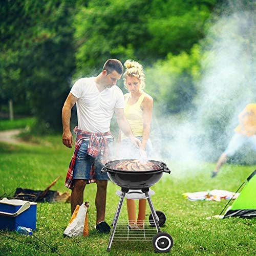 ROVSUN 18 inch BBQ Charcoal Grill, Outdoor Portable Kettle Barbecue Grill with Stand, Heat Control,Camping Patio Backyard Picnic - Image 7