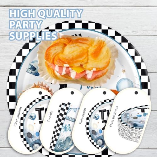 96Pcs Two Fast Birthday Party Decorations, Serves 24 - Image 6