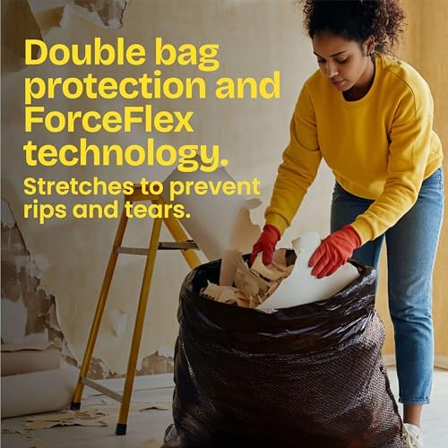 Glad Large 30 Gallon Trash Bags, Clorox Mountain Air Heavy Duty Garbage Bags, Forceflex with Drawstring, 25 Count (Packaging May Vary) - Image 4