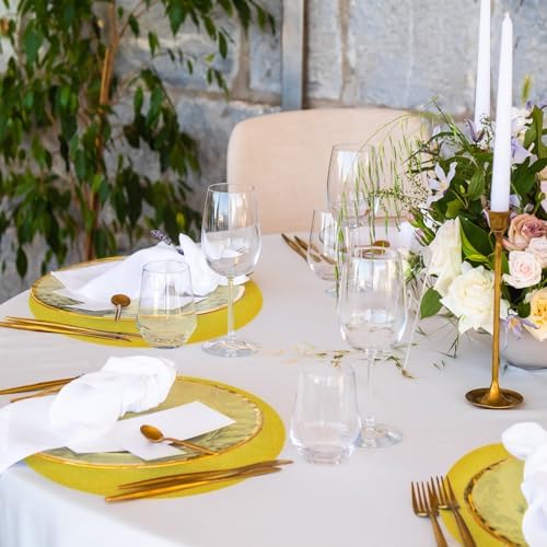 30 PCS Gold Paper Placemats Round Place Mat Glitter Disposable Paper Charger Doilies Tablemats for Christmas Valentines Party Birthday Wedding Dinner Table Decor(13x13inch) - Image 6
