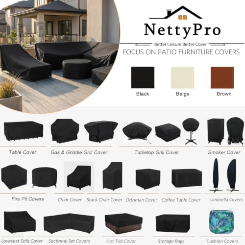 NettyPro Grill Cover for Outdoor Grill 70 Inch Waterproof Heavy Duty, Black - Image 7
