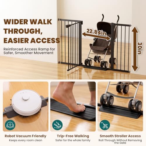 Mumeasy 29.7-57" Extra Wide Baby Gate,Dog Gate Indoor for Doorways & Stairs - Image 4