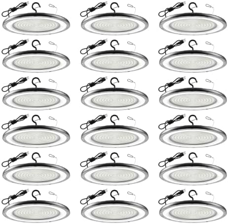 AIKVSXER 18Pack UFO LED High Bay Lights, 400W Shop Lights, 60000LM, 6000K by AIKVSXER