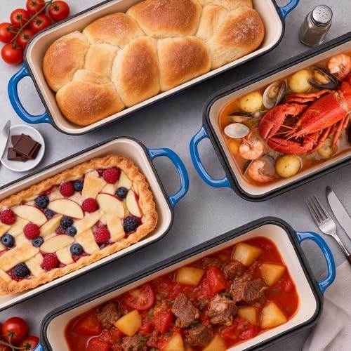11x5 Inch Cast Iron Loaf Pan with Lid, Sourdough Bread Baking - Image 5